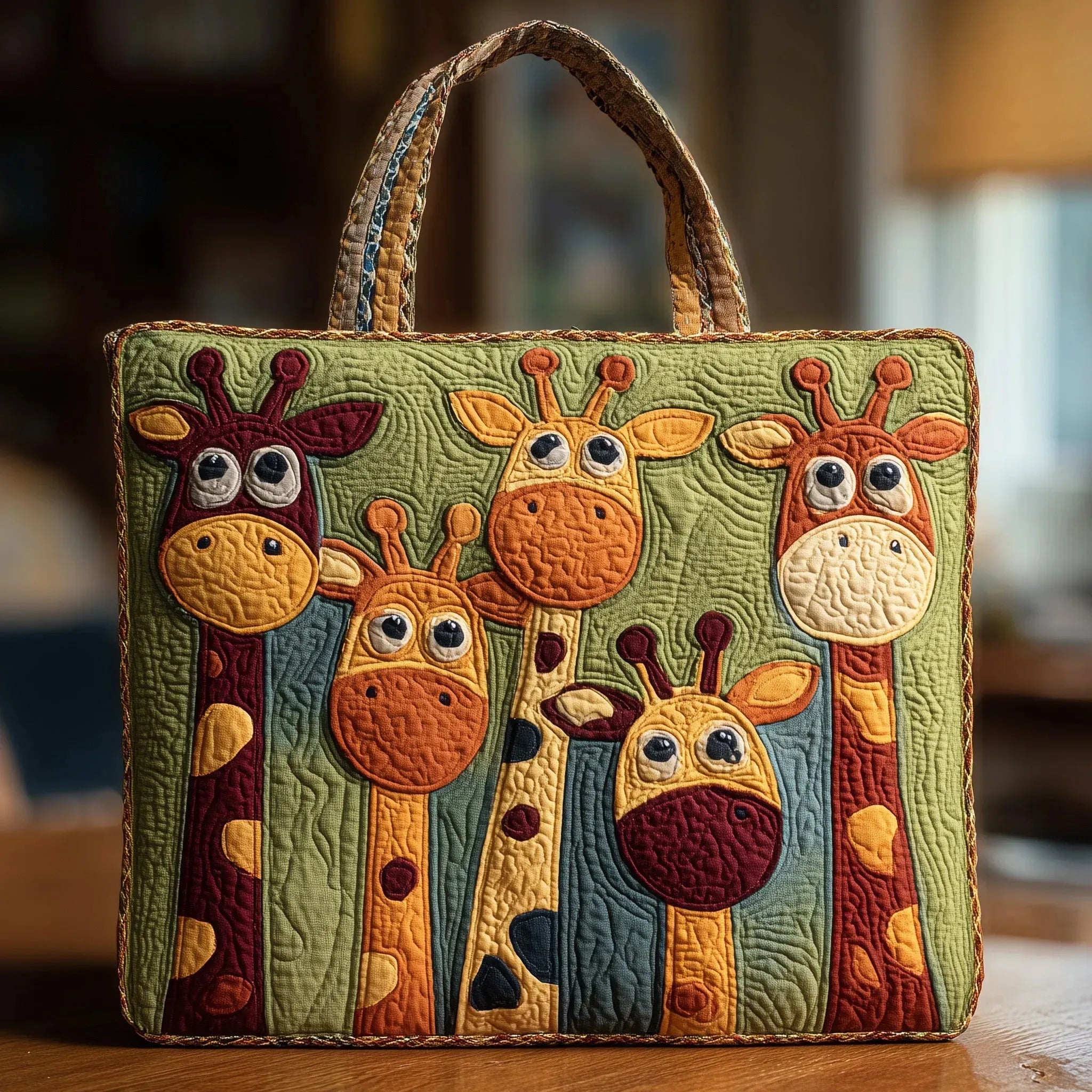 Giraffe Tower Padded Tote Bag