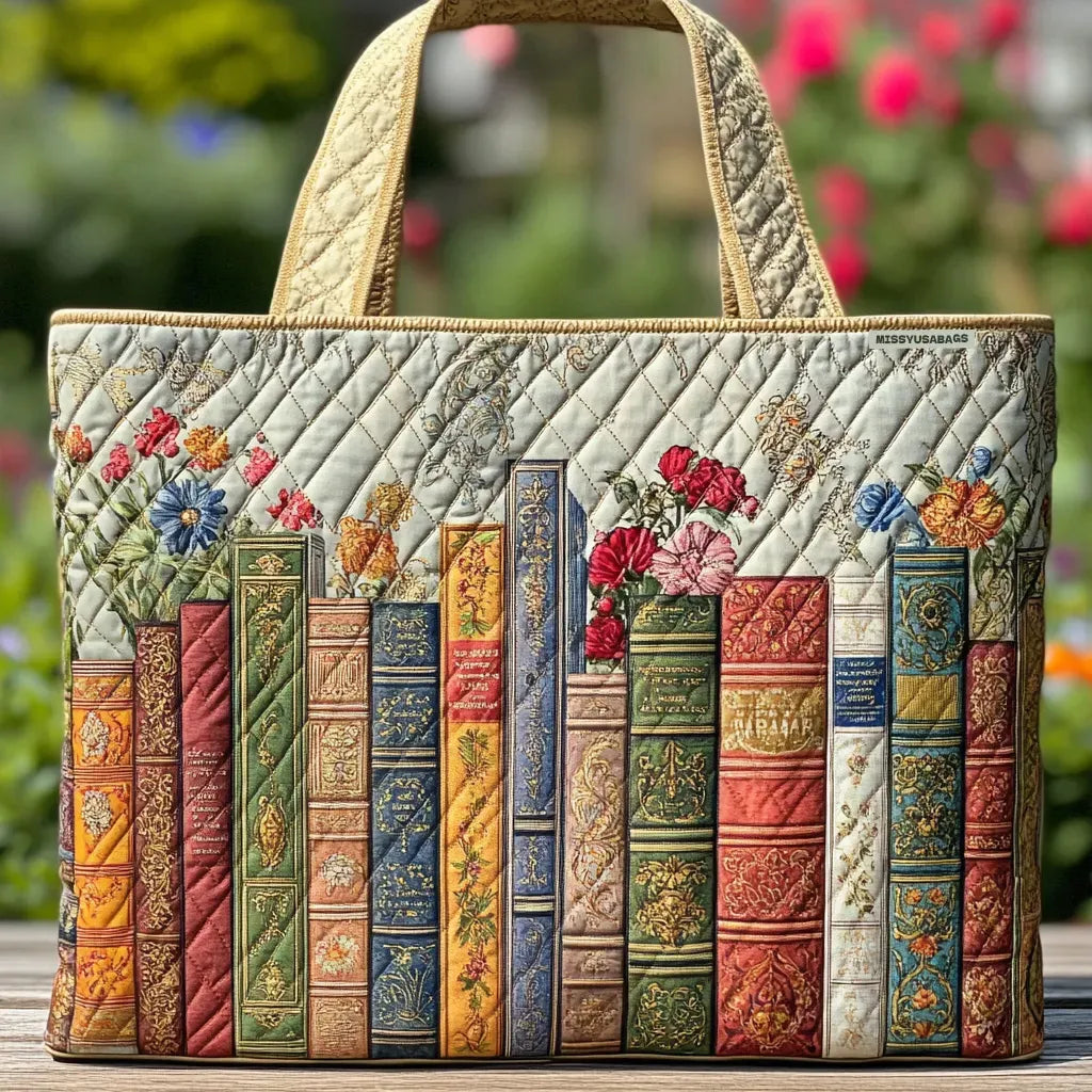 Quilted Enchanted Library Tote