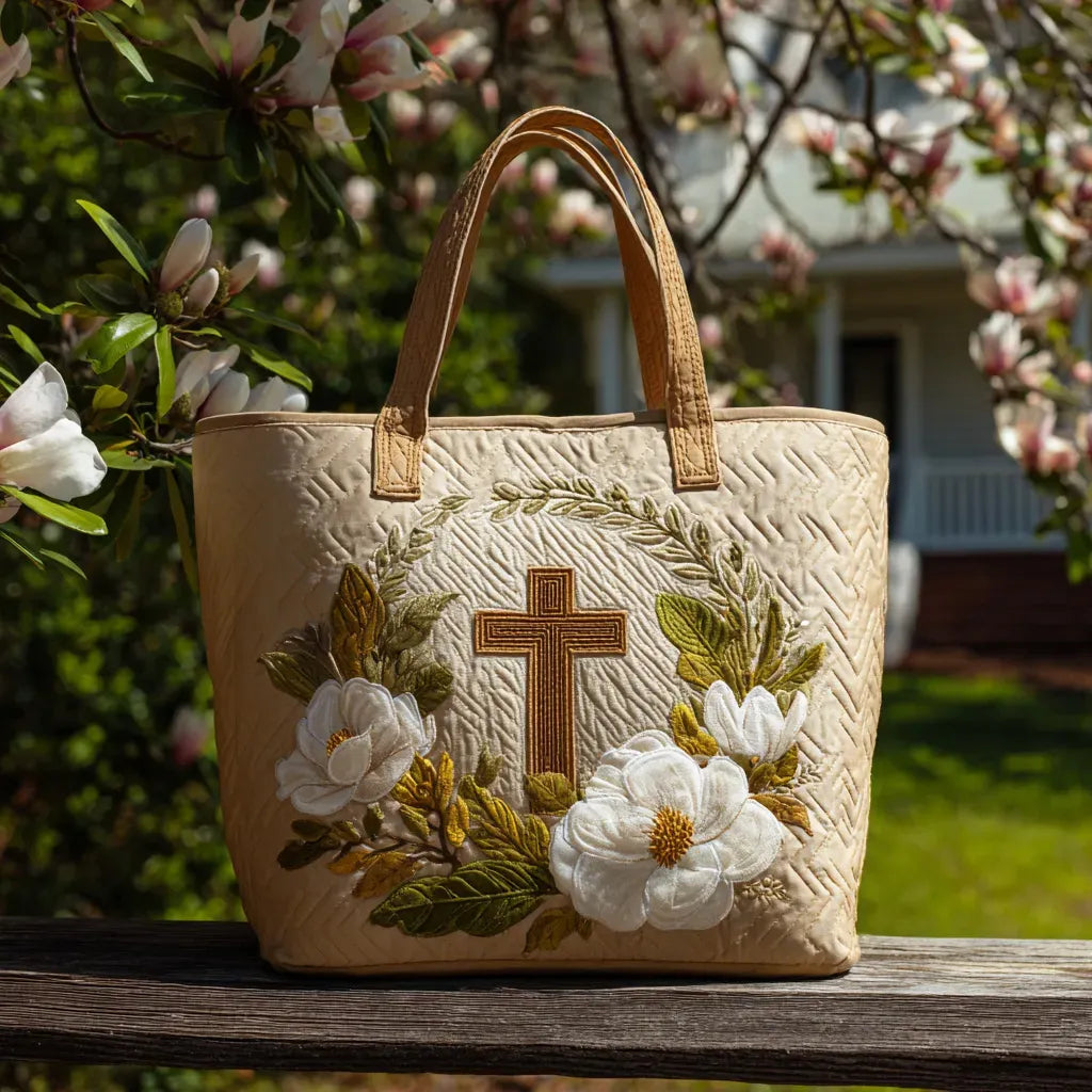 Artisan-Made Sacred Cross Tote