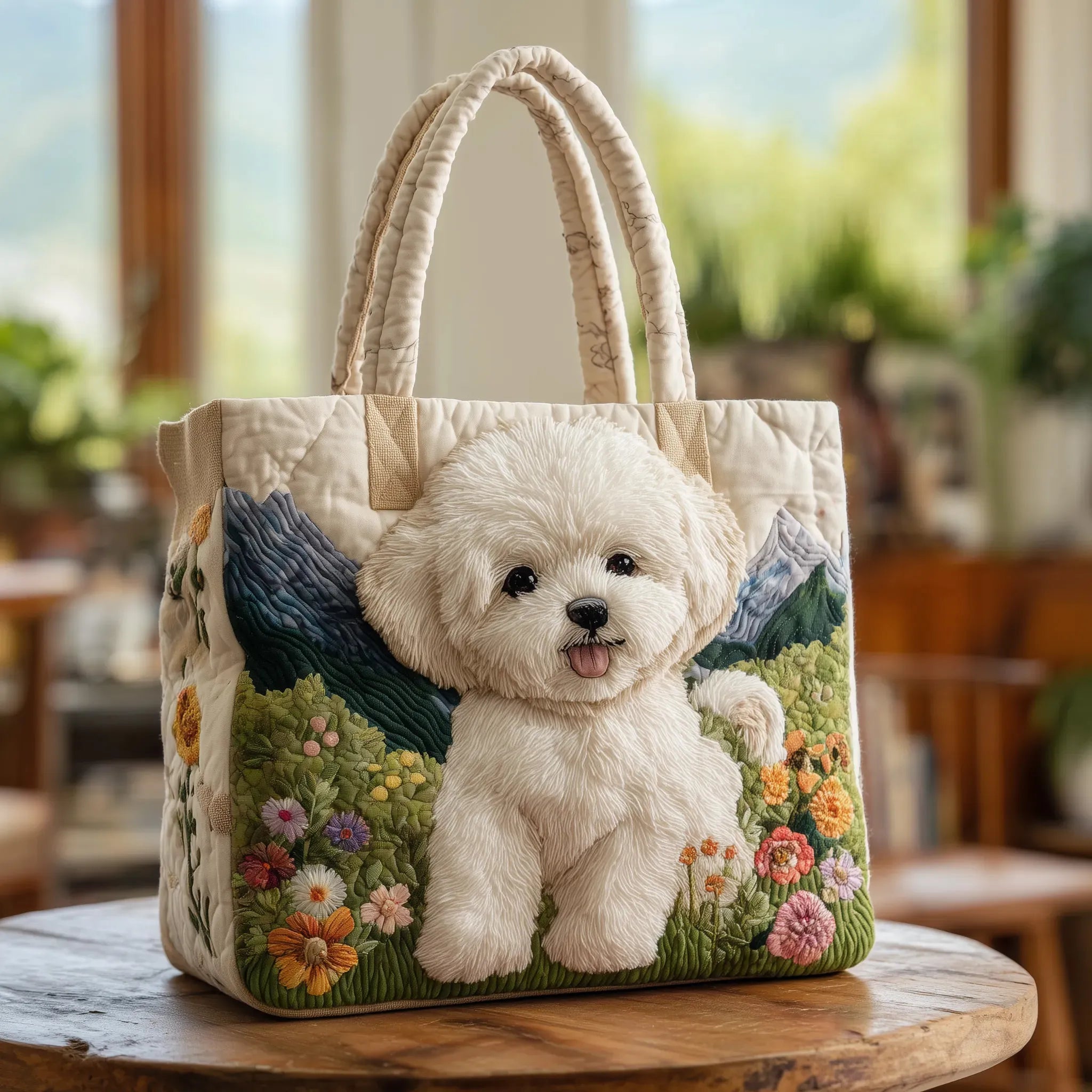 Charming Quilted Tote for Dog Lovers