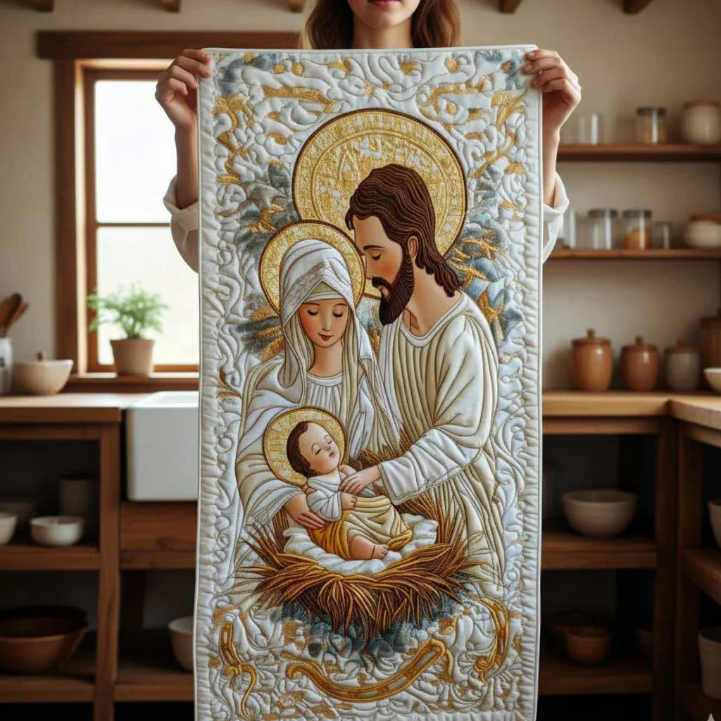 Bethlehem Light Quilted Table Runner