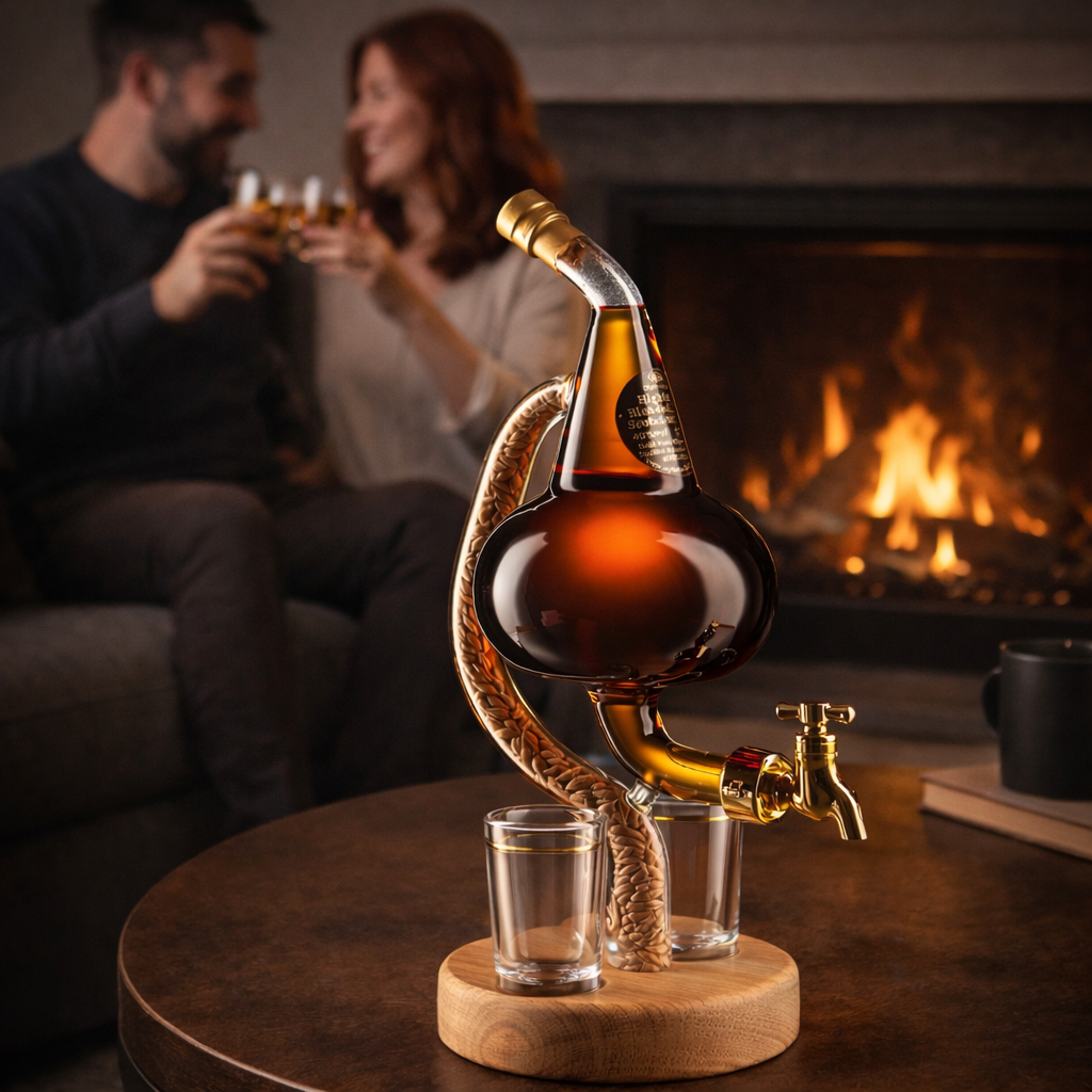 Whiskey Bottle - Alambique Edition with Wooden Base