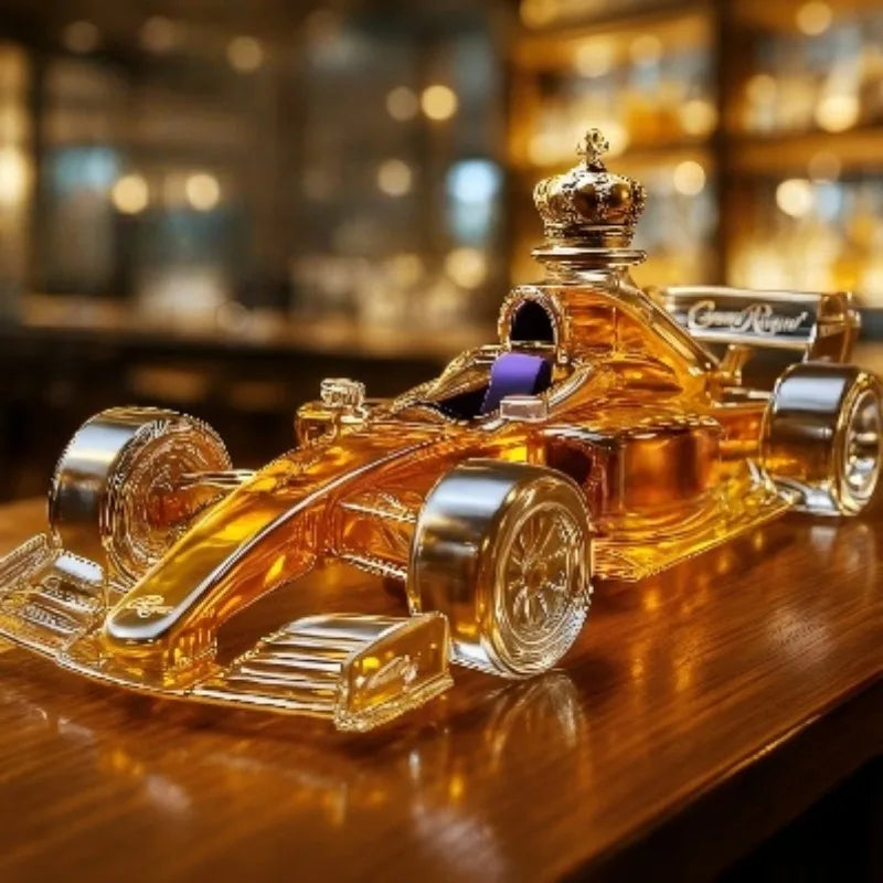 Yang-Interesting racing car shape high borosilicate glass bottle whiskey bottle decanter ornament decorative gift