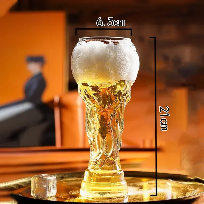 Beer Glass Coffee Mugs trophy shape Comfort with Distinctive Texture Beer Mug Suitable for Family Gatherings