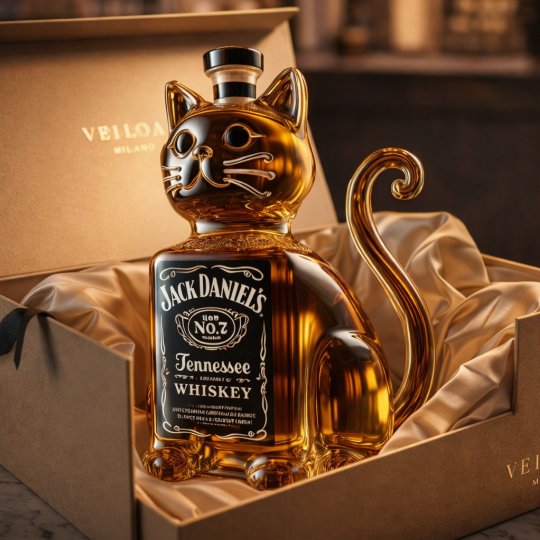 Jack Daniel's Whisky Bottle - Cat Edition