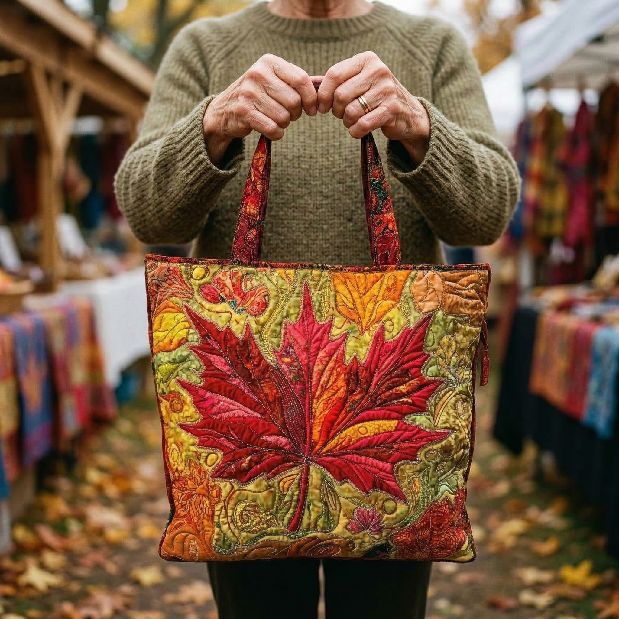 Artisan Crafted Sunset Maple Tote