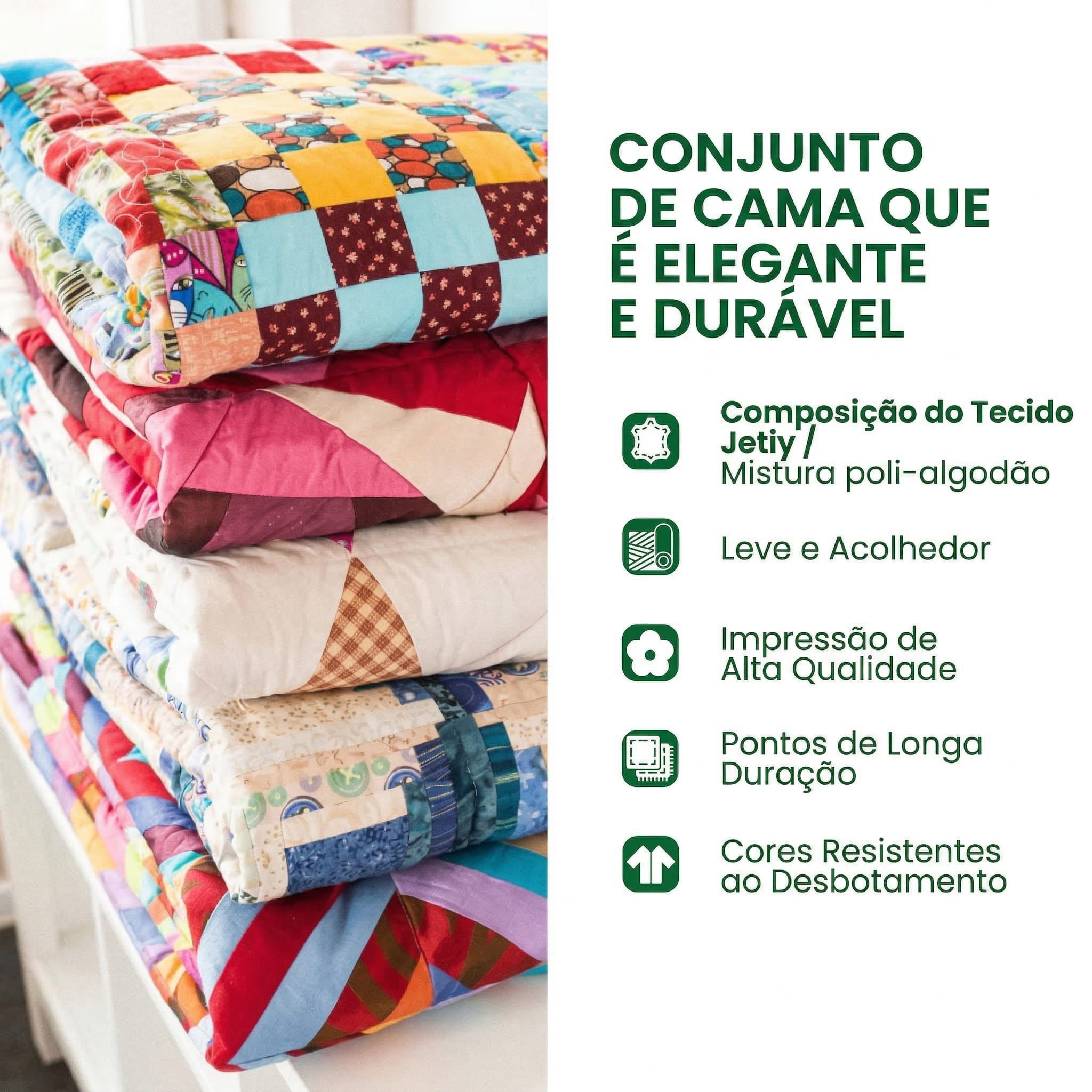 Golden Harmony 3-Piece Quilted Bedding Set
