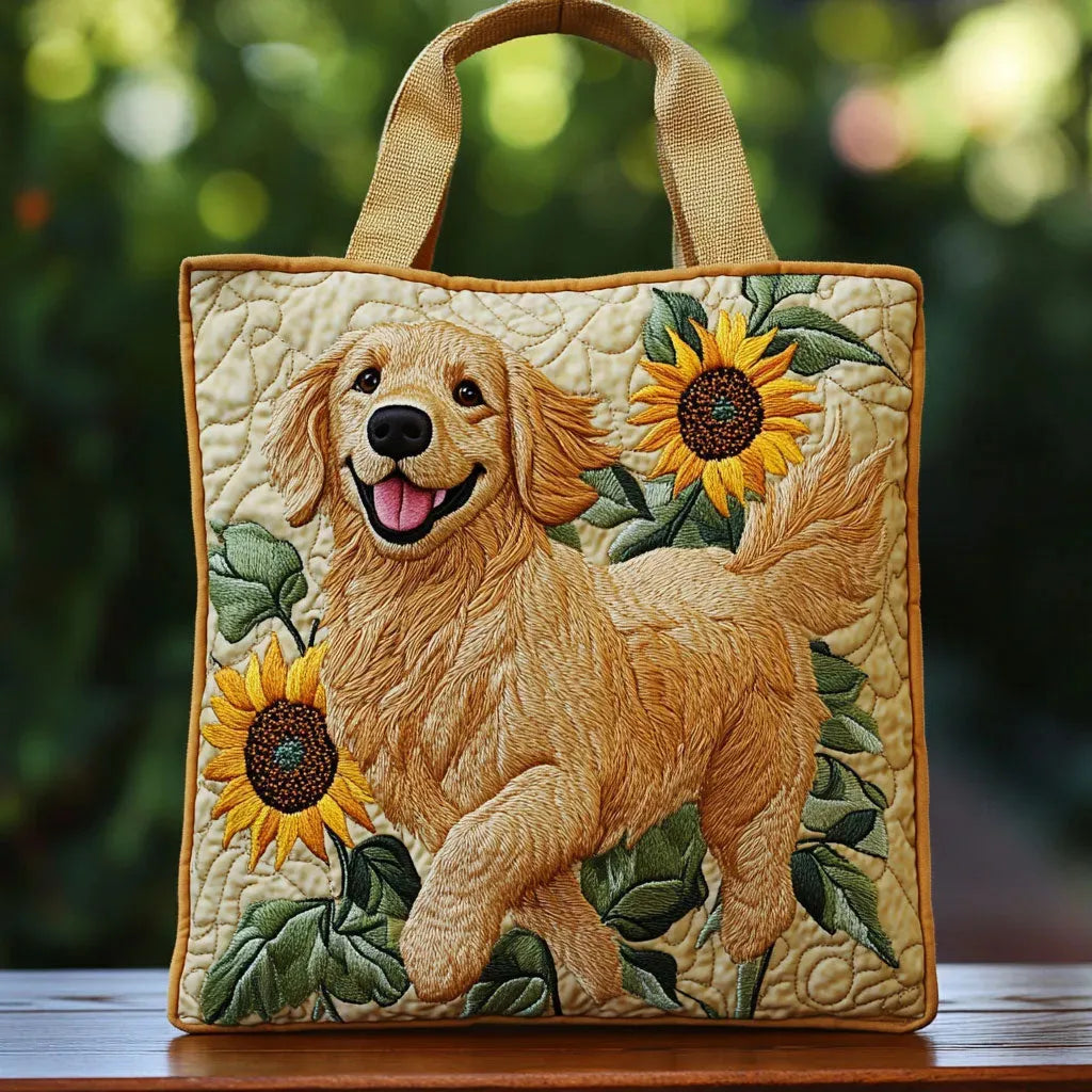 Luxurious Padded Gold Handbag