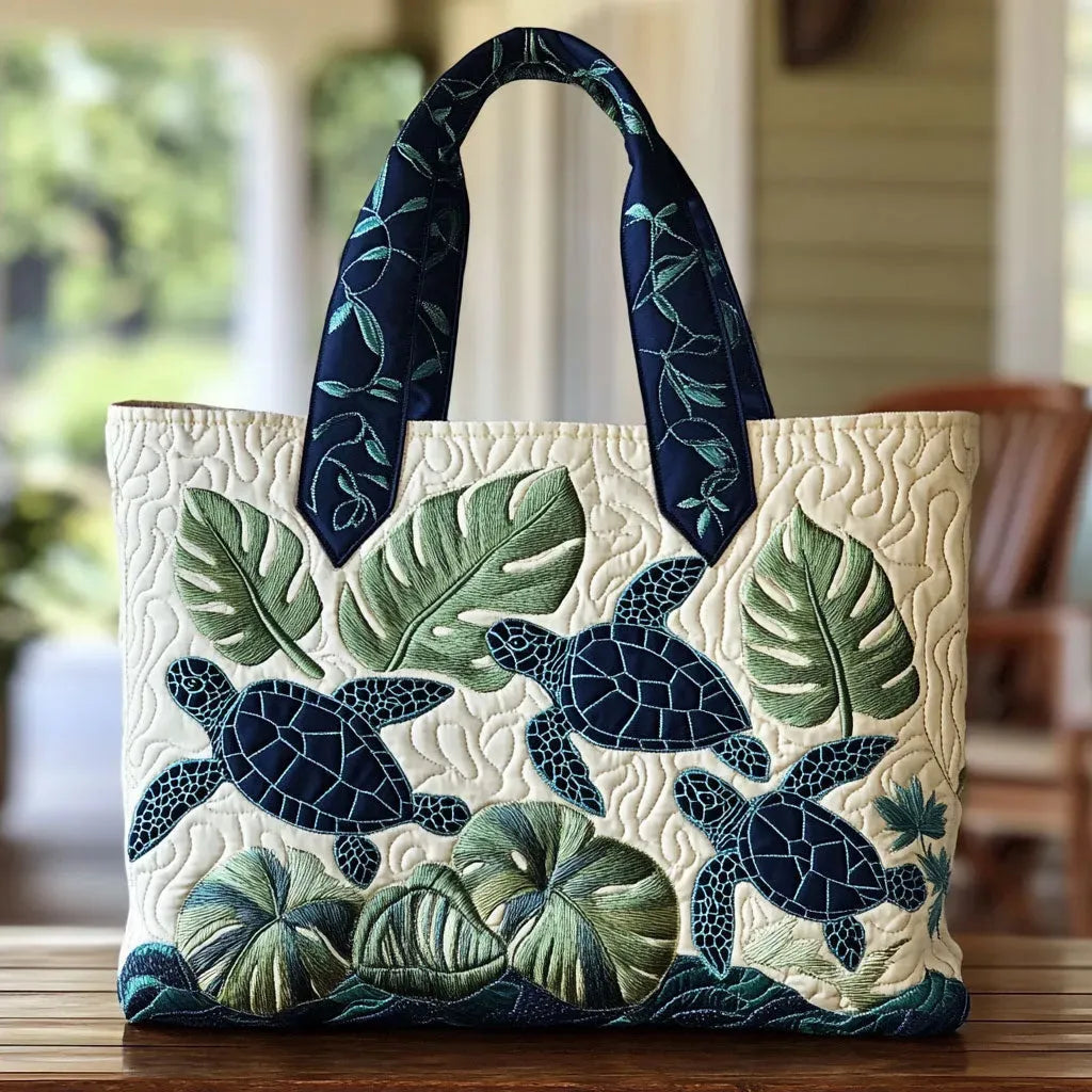 Artisan Tote Bag: Grace of the Sea Turtle