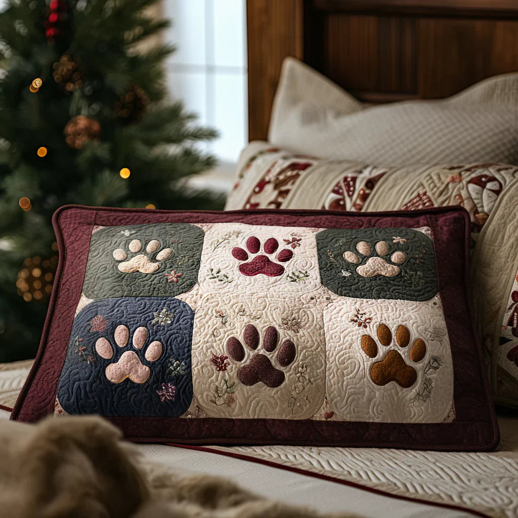 Snuggled Paws Quilted Pillowcase