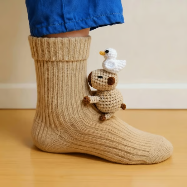 Maria - Socks with Adorable Mouse Design