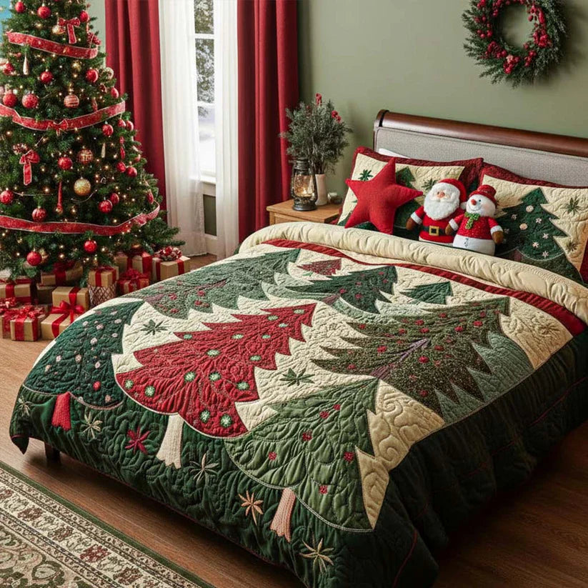 Joyful Forest 3-Piece Quilted Bedding Set