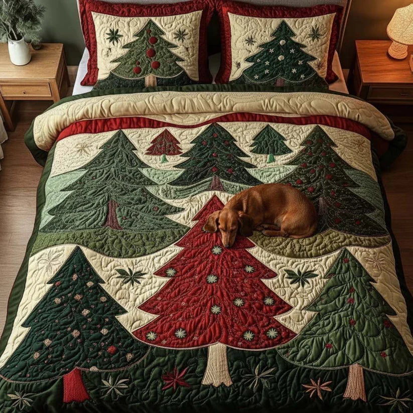 Joyful Forest 3-Piece Quilted Bedding Set