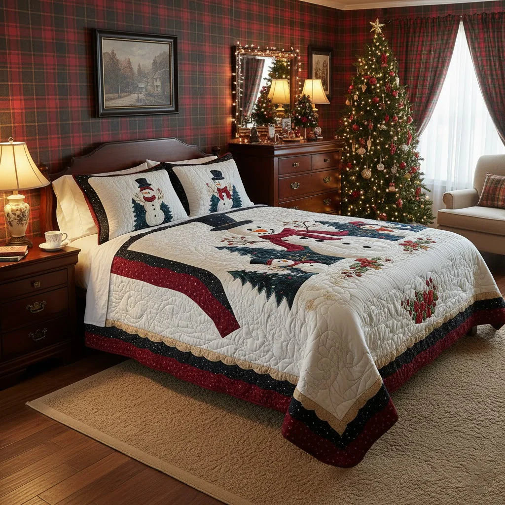 Frozen Friends 3-Piece Quilted Bedding Set