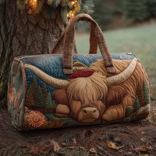 Farm Cow Quilted Travel Bag
