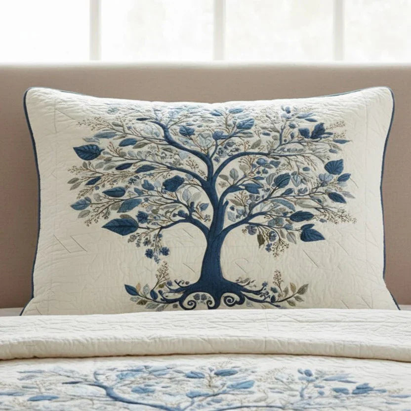 Blue Serenity Quilted Pillowcase