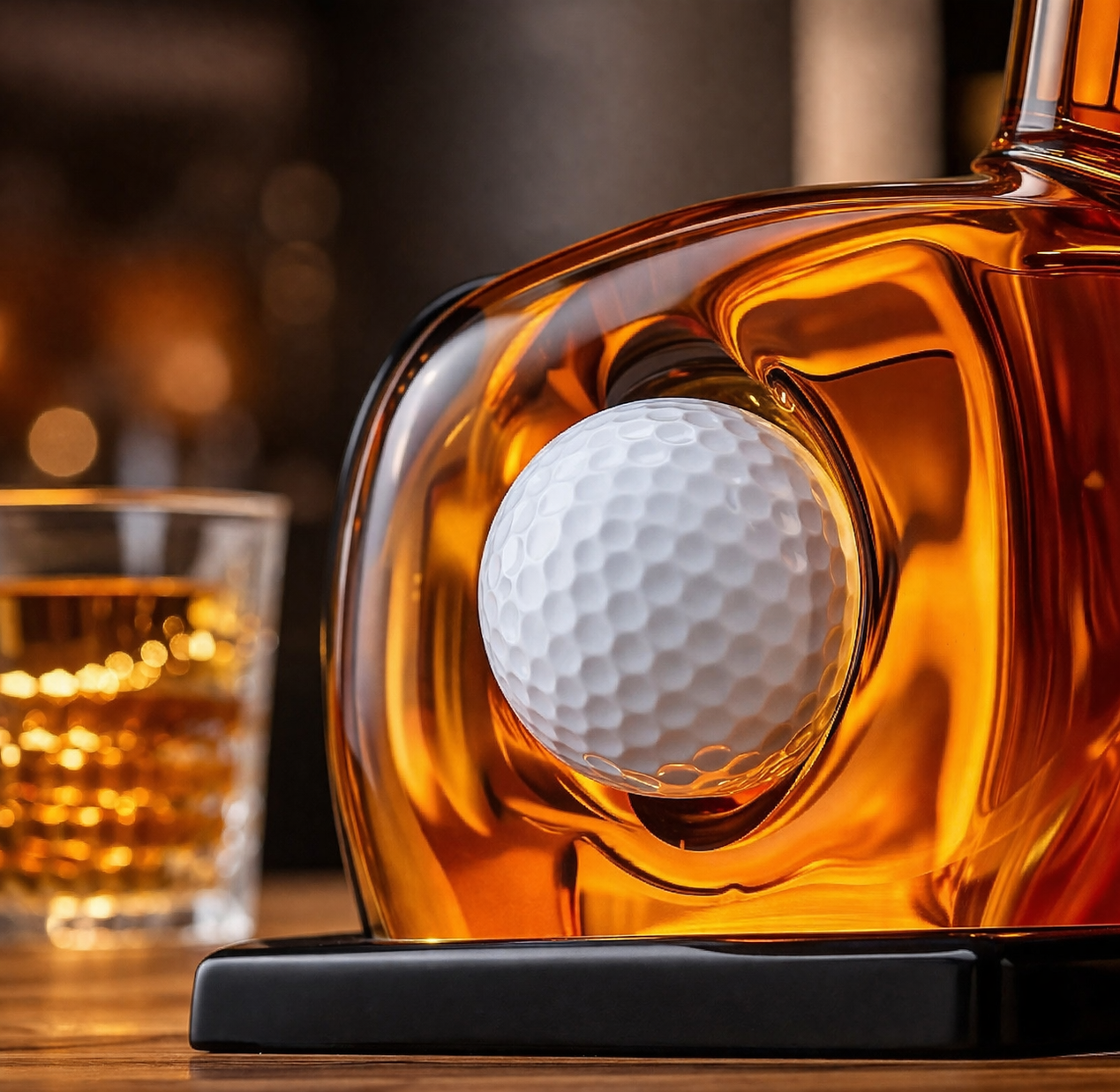 Whisky Bottle - Golf Club Set Edition with Glasses