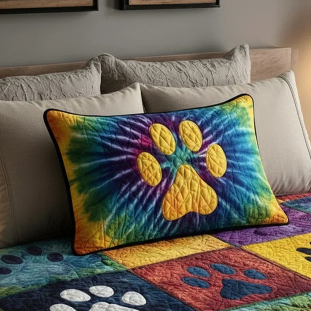 Soft Quilted Pillowcase - Gentle Paws Design