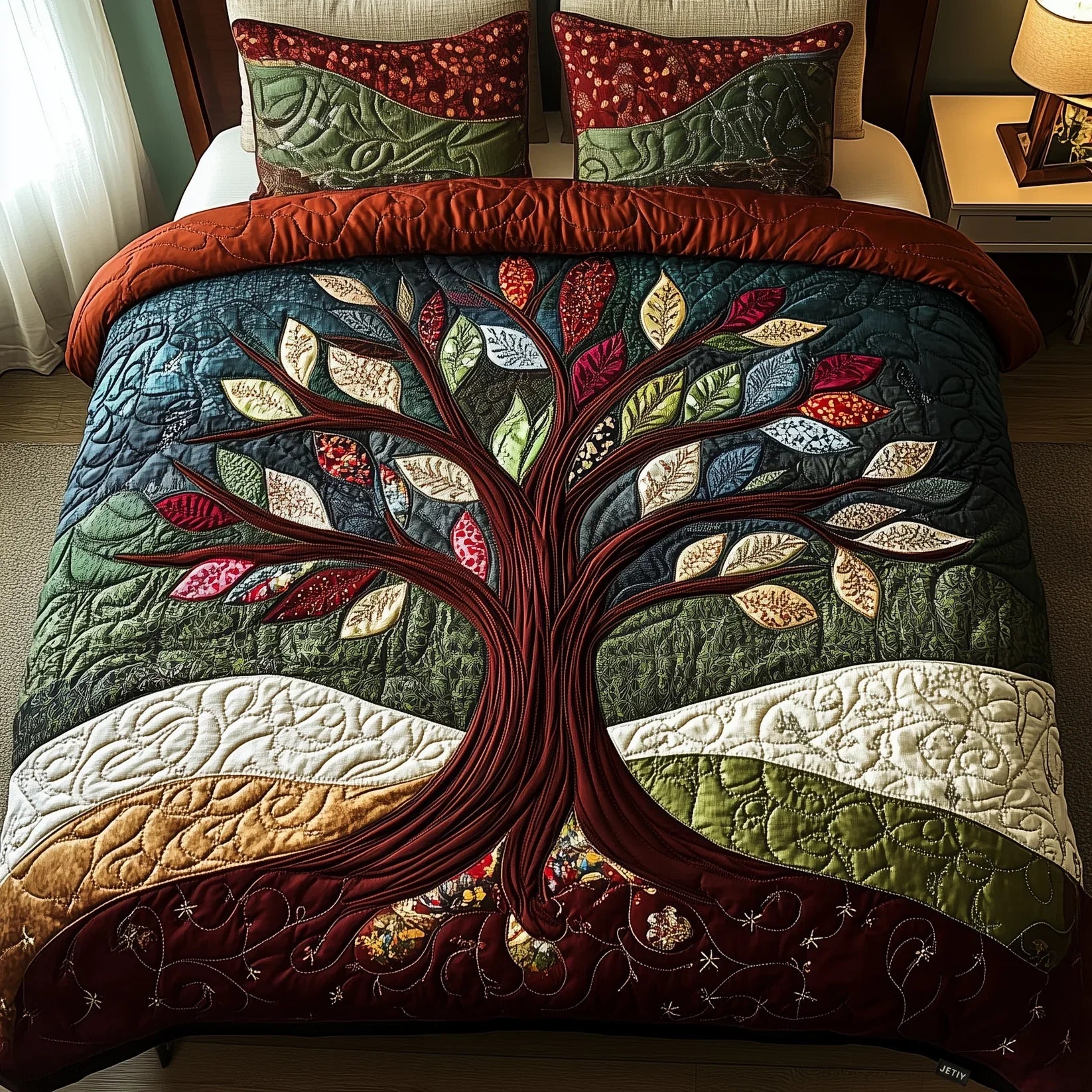 Nature's Embrace 3-Piece Quilted Bedding Set