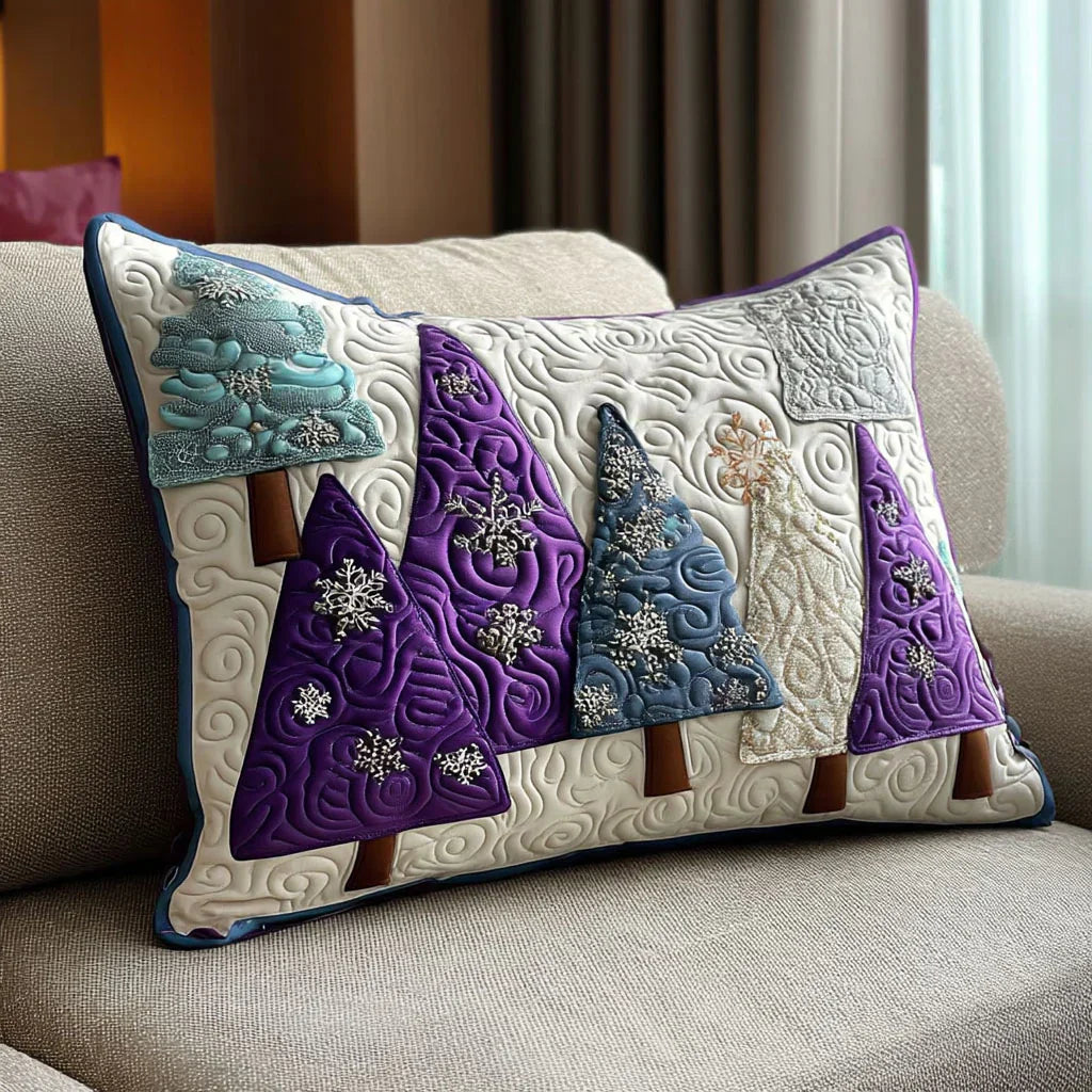 Winter Amethyst Quilted Pillowcase