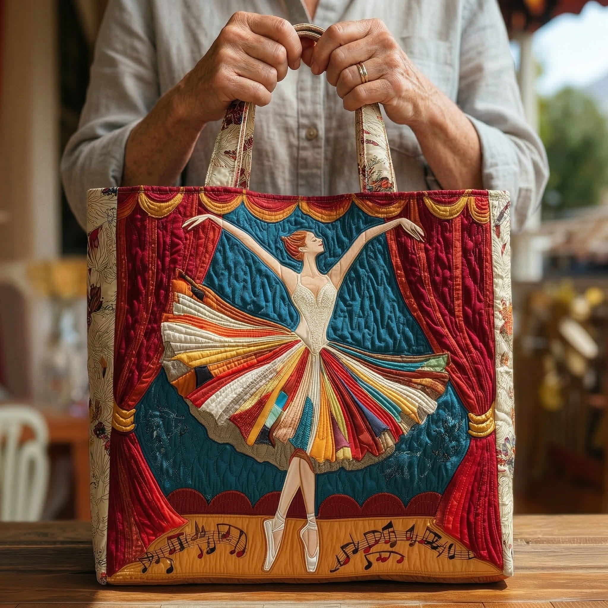 Chic Quilted Ballerina Handbag