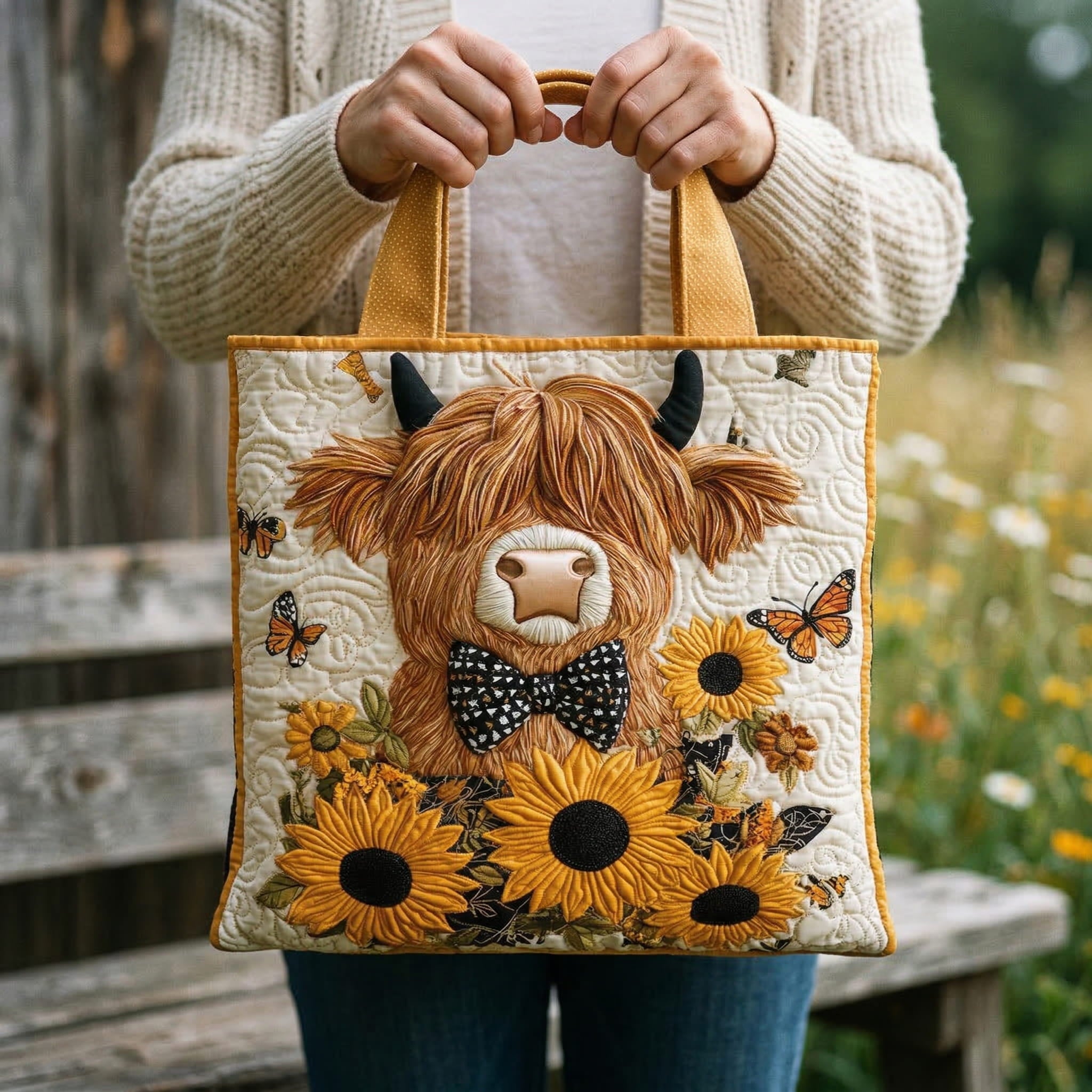 Quilted Butterfly & Bow Handbag