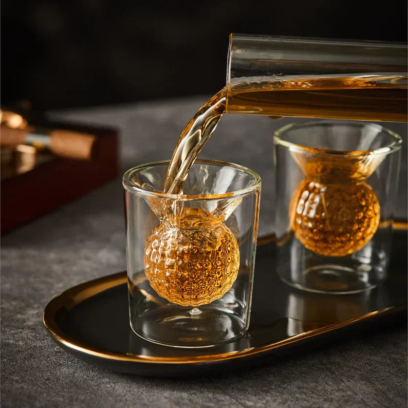 Whisky Bottle - Golf Club Set Edition with Glasses