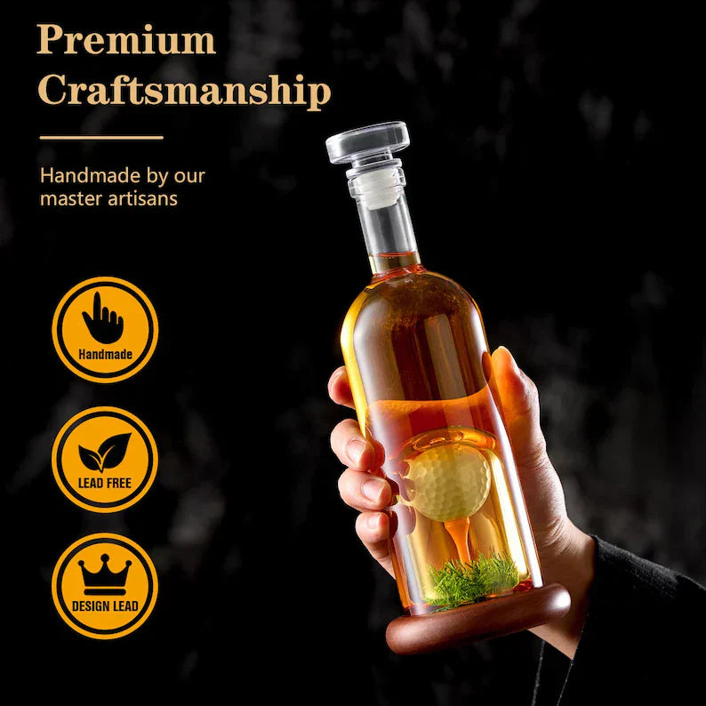 Whiskey Bottle - Golf Set Edition with Glasses